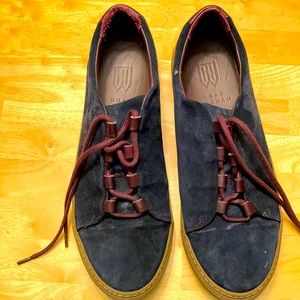 Noah Waxman suede and leather sneakers dark blue M size 9